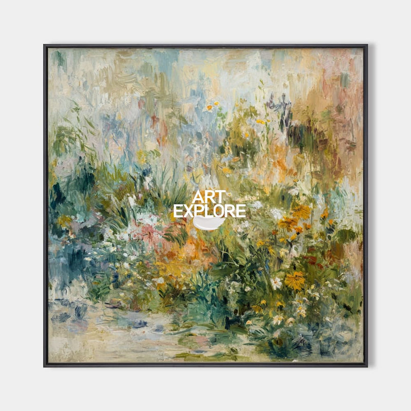 Handmade Green Abstract Knife Painting, Large Textured Wall Art | ArtExplore