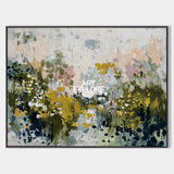 Handmade Green Abstract Knife Painting, Large Textured Wall Art | ArtExplore