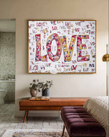Handmade LOVE Minimalist Painting, Rich Texture Wall Art – ArtExplore