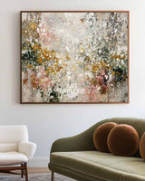 Handmade Large Beige Abstract Textured Art for Living Room by Wei Pen | ArtExplore
