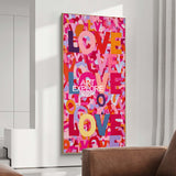 Handmade Love Wall Art - Bold Colorful Textured Minimalist Canvas | ArtExplore