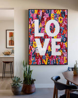 Handmade Love Wall Art - Bold Textured Minimalist Decor for Large Space | ArtExplore