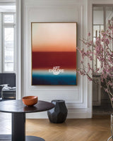 Handmade Minimalist Neon Abstract Art, Vertical Wall Decor – ArtExplore