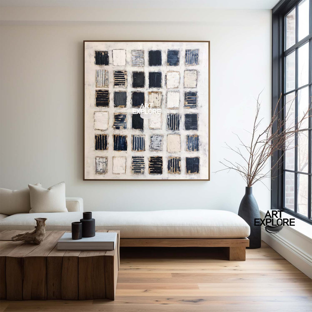 Handmade Minimalist Texture Oil Canvas for Office or Lounge | ArtExplore