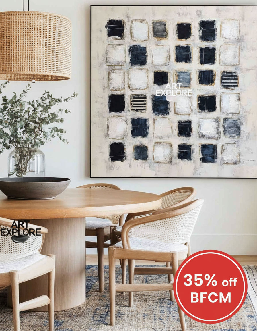 Handmade Minimalist Texture Painting on Canvas for Modern Interiors | ArtExplore