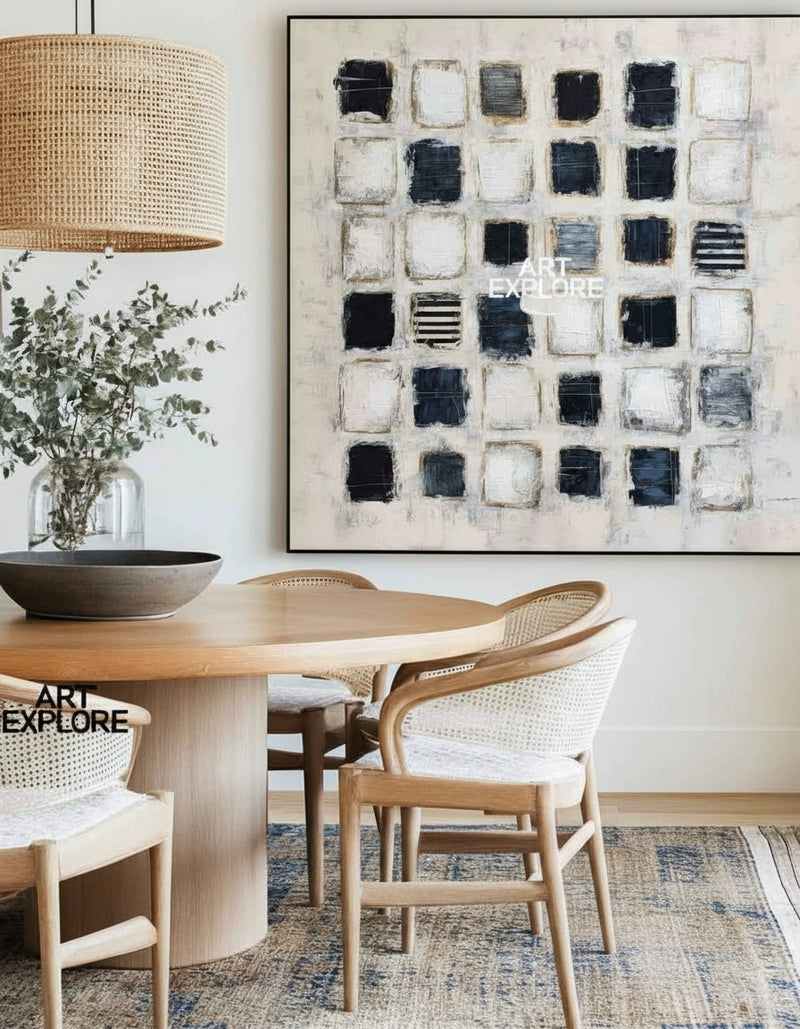 Handmade Minimalist Texture Painting on Canvas for Modern Interiors | ArtExplore