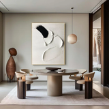 Handmade Minimalist White Oil Painting for Modern Home | ArtExplore Decor