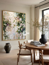 Handmade Palette Knife Floral Art, Large Square Canvas for Decor | ArtExplore