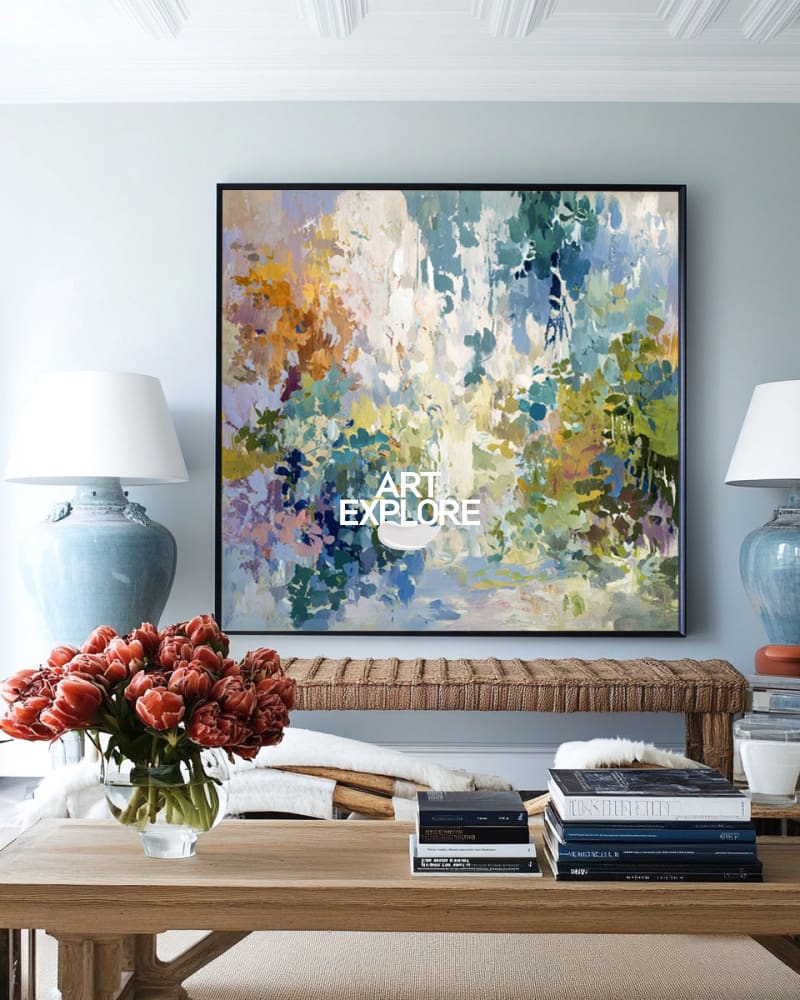 Handmade Textured Abstract Canvas, Large Colorful Painting | ArtExplore