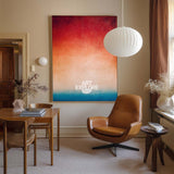 Handmade Vertical Neon Abstract Painting, Cozy Modern Interior – ArtExplore