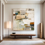 Handmade Wabi-Sabi Abstract Texture Painting for Large Spaces, Neutral Decor – ArtExplore