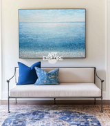Horizontal Blue Seascape Canvas Art for Coastal Homes | ArtExplore