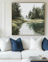 & Lake Canvas for Living Room – Handmade Wall Decor | ArtExplore