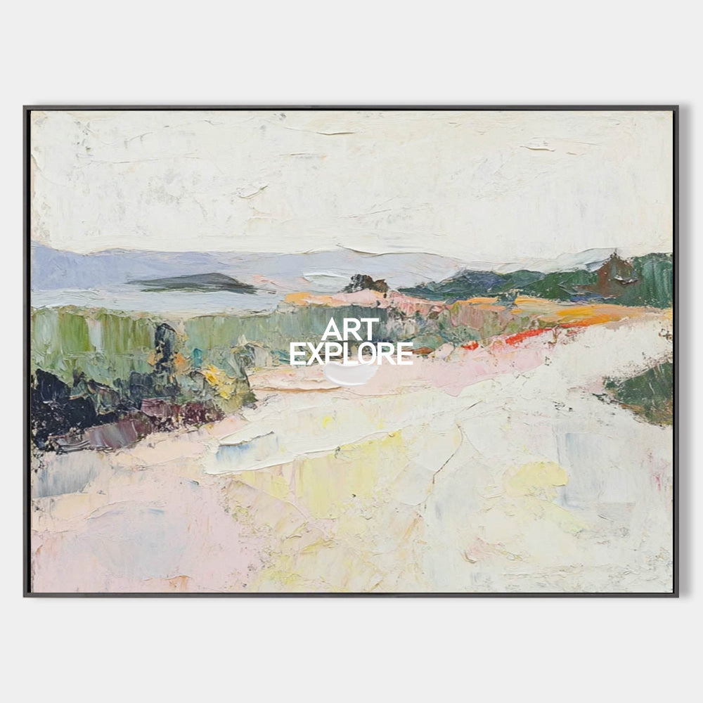 Large Abstract Landscape Painting Textured Wall Art