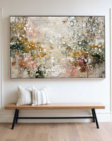 Large Beige Abstract Art Textured Handmade Minimalist Decor Wei Pen | ArtExplore