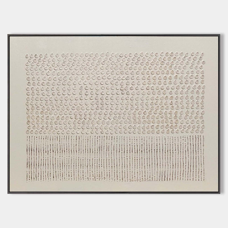Large Beige Texture Art Painting Large Canvas Art Wabi-sabi Painting For Sale