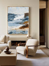 Large Blue Knife Palette Painting – Modern Wall Art for Home & Office | ArtExplore