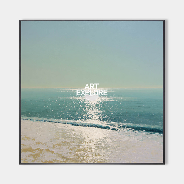 Large Blue Ocean Painting on Canvas, Handmade Coastal Art – ArtExplore