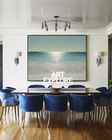 Large Blue Ocean Seascape Painting | Handmade Wall Art for Modern Homes – ArtExplore