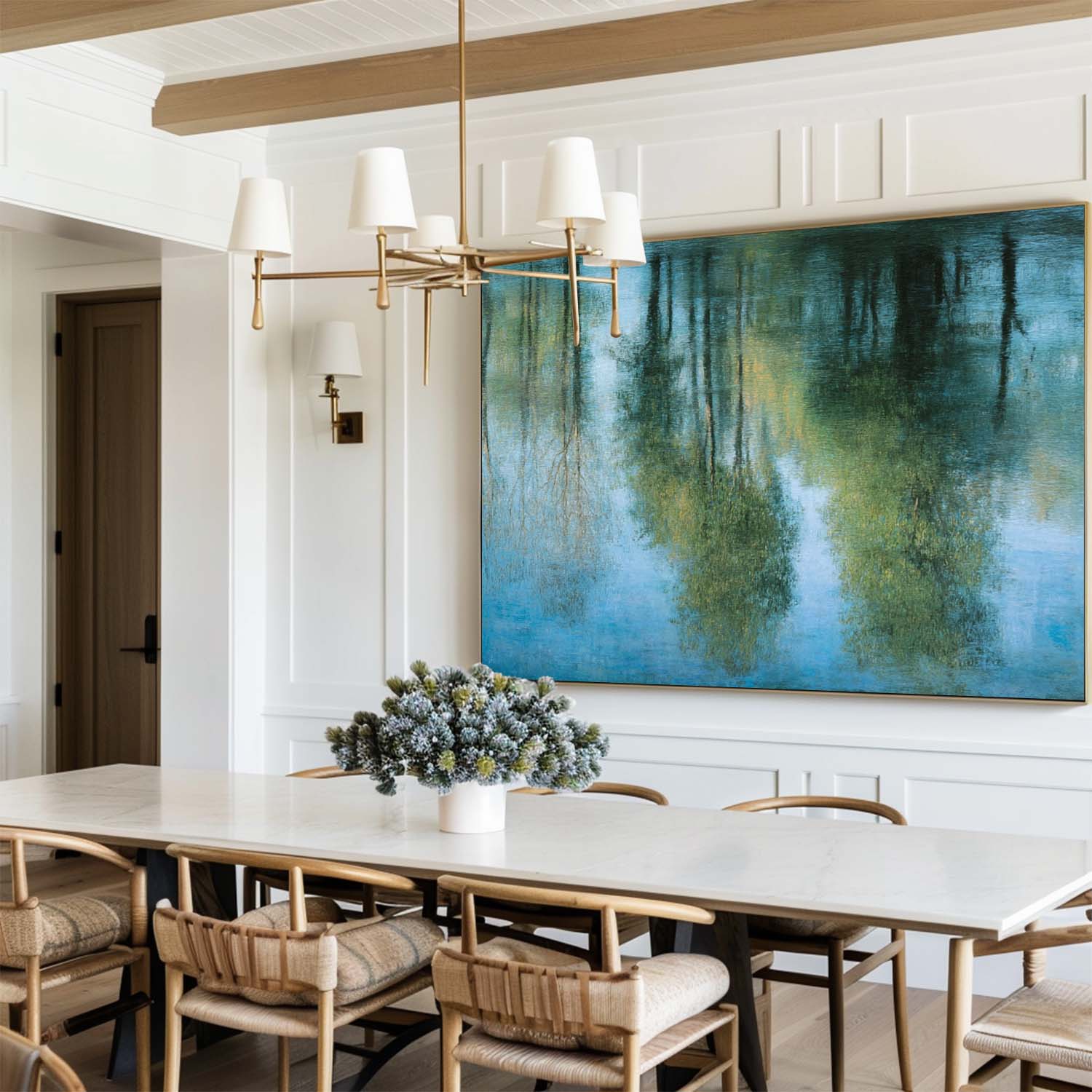 Large Blue Texture Canvas Painting – Modern Handmade Art for Lounge, Office, and Bedroom | ArtExplore