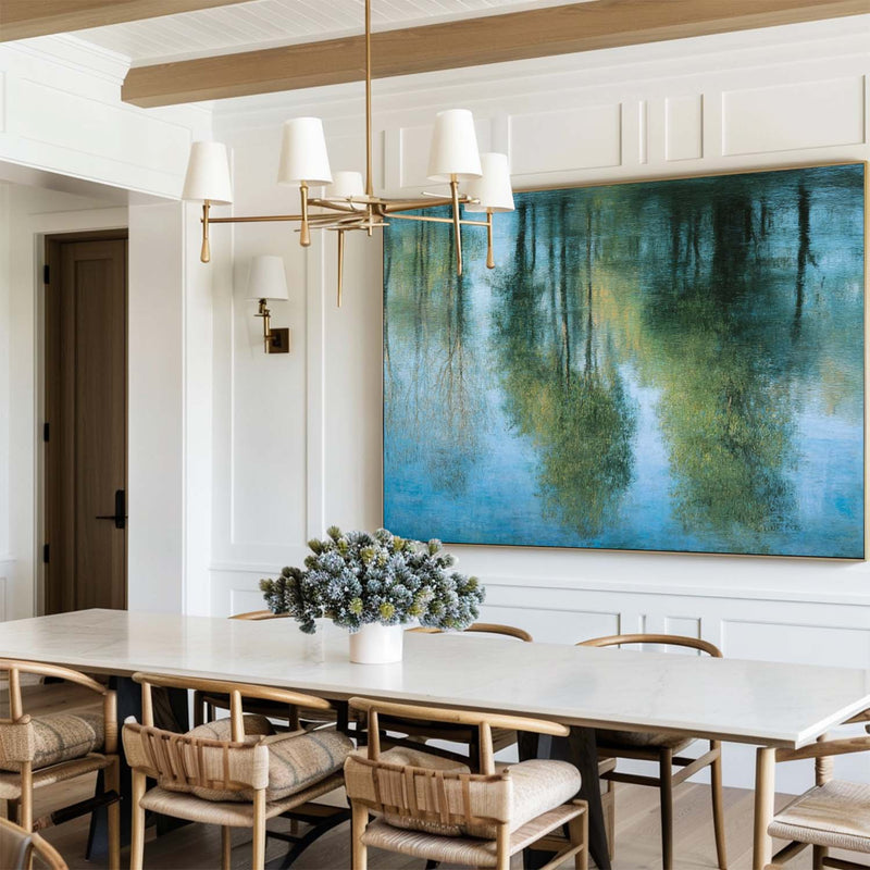Large Blue Texture Canvas Painting – Modern Handmade Art for Lounge, Office, and Bedroom | ArtExplore