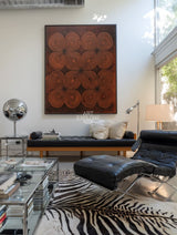 Large Brown Geometric Wabi-Sabi Art for Hallway and Lounge | ArtExplore