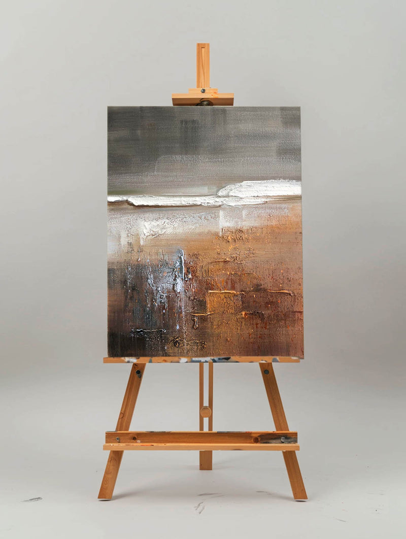 Large Brown Texture Acrylic Painting Brown Livingroom Canvas Wall Art Modern Abstract Minimalist Art