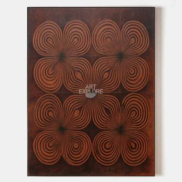 Large Brown Wabi-Sabi Wall Art, Minimalist Canvas for Modern Homes | ArtExplore