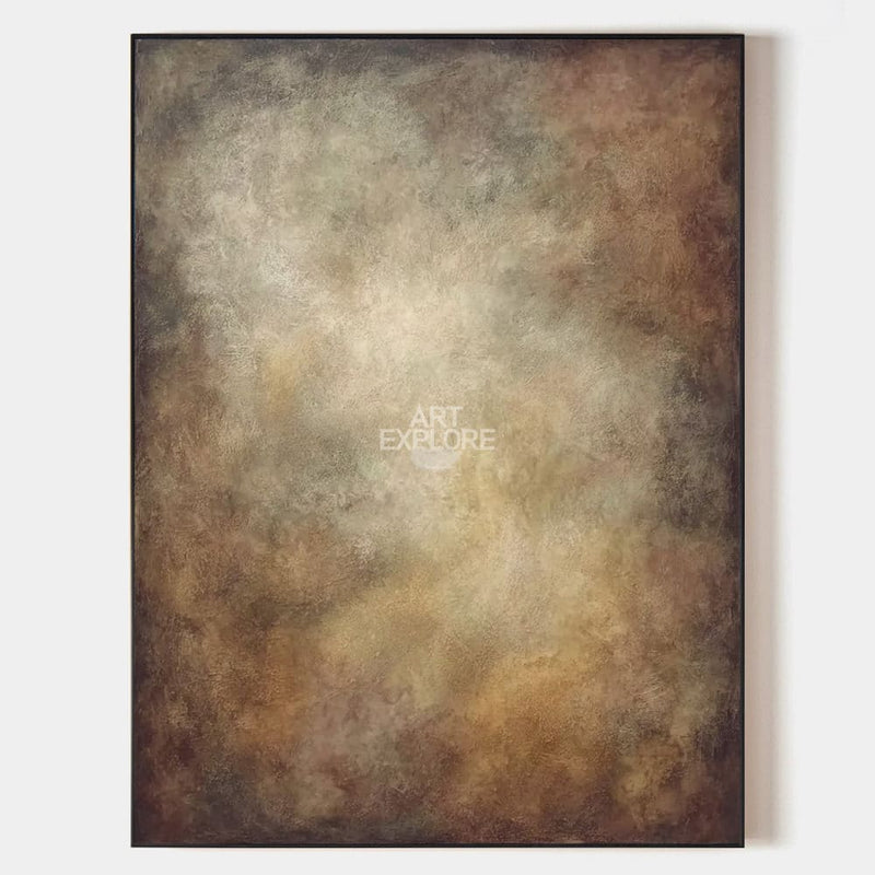 Large Brown Wall Art | Handmade Luxury Textured Vertical Painting ArtExplore