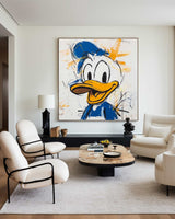 Large Colorful Cartoon Graffiti Wall Art 
 Modern Texture Pop Painting Handmade Pop Painting For Sale