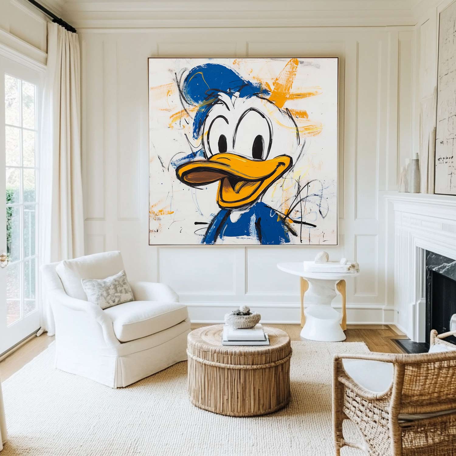 Large Colorful Cartoon Graffiti Modern Texture Pop Painting Handmade Pop Painting For Sale