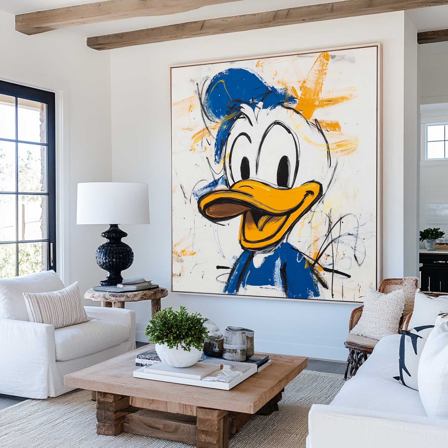 Large Colorful Cartoon Graffiti Modern Texture Pop Painting Handmade Pop Painting For Sale