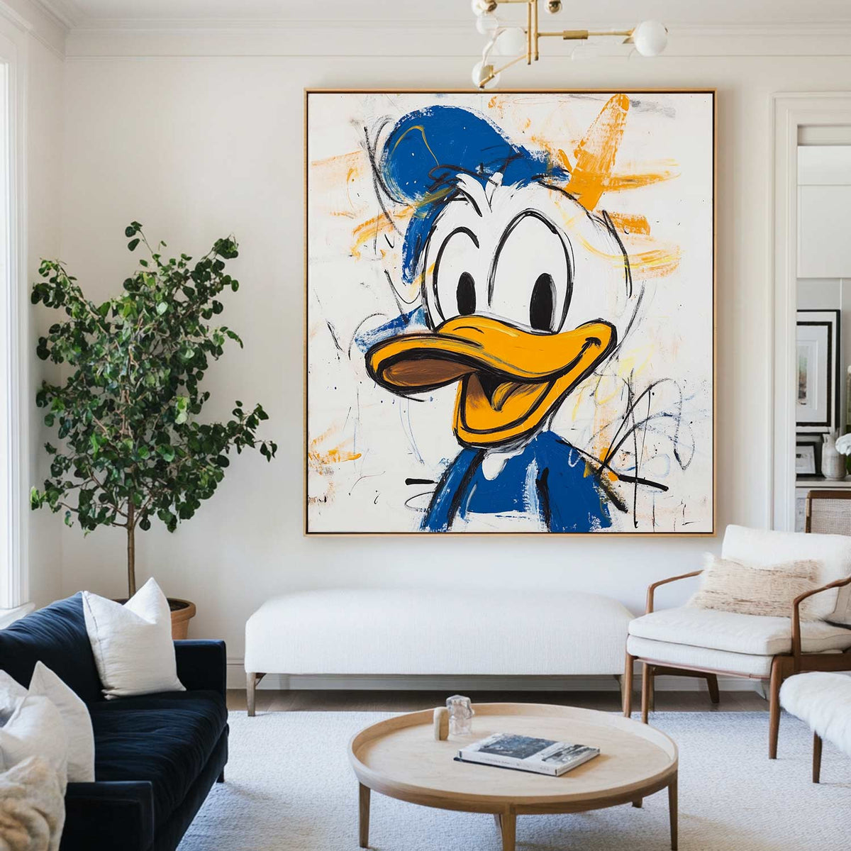 Large Colorful Cartoon Graffiti Modern Texture Pop Painting Handmade Pop Painting For Sale