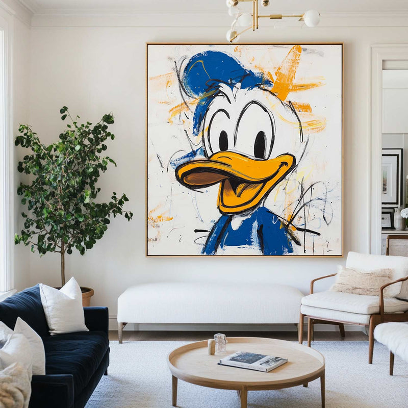 Large Colorful Cartoon Graffiti Modern Texture Pop Painting Handmade Pop Painting For Sale