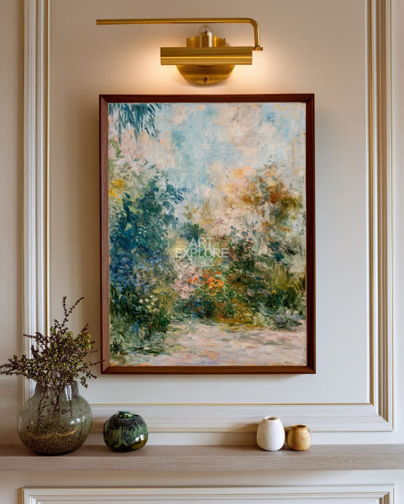 Colorful Floral Landscape Canvas | Handmade Vertical Wall Decor | ArtExplore