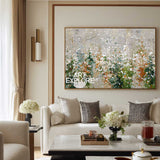 Large Colorful Horizontal Abstract Textured Art for Dining Room & SOHO | ArtExplore