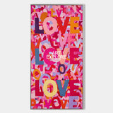 Large Colorful Love Art - Long Vertical Textured Oil Painting Canvas | ArtExplore
