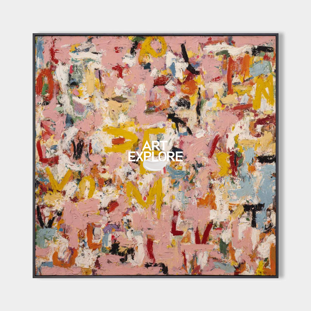 Large Contemporary Graffiti Floral Abstract - Ready to Hang Wall Decor | ArtExplore