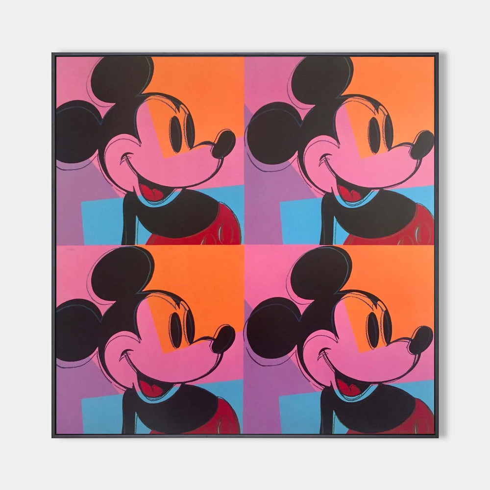 Large Disney Mickey Pop Art Oil Painting Texture Painting Handmade Disney Pop Painting for sale