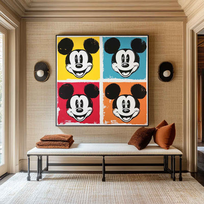 Large Graffiti Pop Wall Art Texture Painting Disney art painting Mickey art painting for sale
