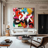 Large Graffiti Wall Art Colorful Texture Painting Graffiti Fine Art Abstract Livingroom Wall Art 