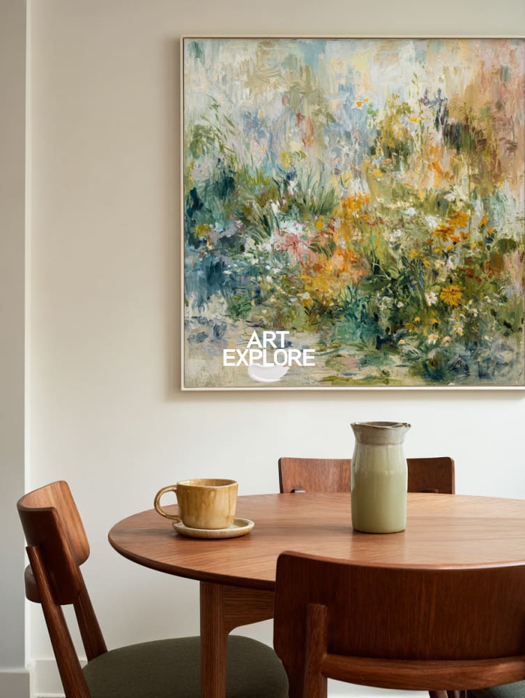 Large Green Abstract Painting, Modern Handmade Texture Canvas | ArtExplore