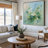 Large Green Floral Landscape Wall Art for Modern Spaces | ArtExplore
