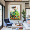 Large Green Painting Of Dancing Girl Ballerina Dancing Wall Art Large Green Texture Wall Paintings
