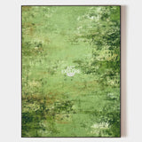 Large Green Wabi-Sabi Texture Painting, Modern Minimalist Wall Art | ArtExplore