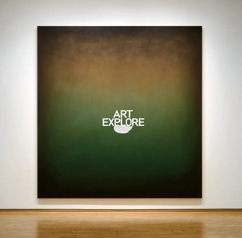 Large Handmade Green-Brown Wabi-Sabi Canvas Art for Dining Areas | ArtExplore