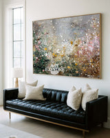 Large Horizontal Colorful Abstract Wall Art Rich Textured Painting | ArtExplore