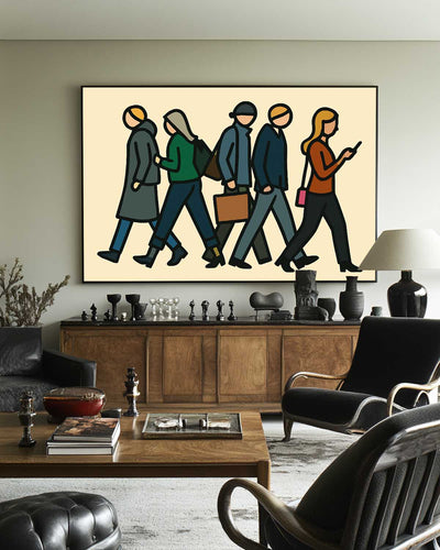 Large Modern Canvas Painting – Urban Style Handmade Pop Art for Neutral Spaces | ArtExplore