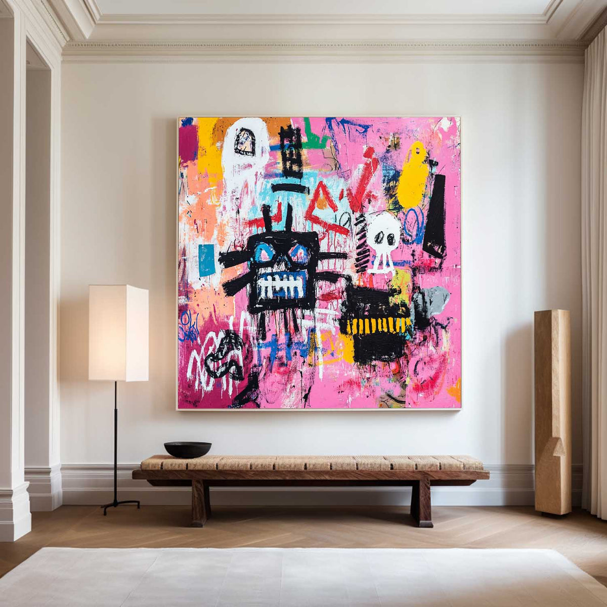 Large Modern Graffiti Abstract Wall Art | Colorful Thick Textured Painting by ArtExplore