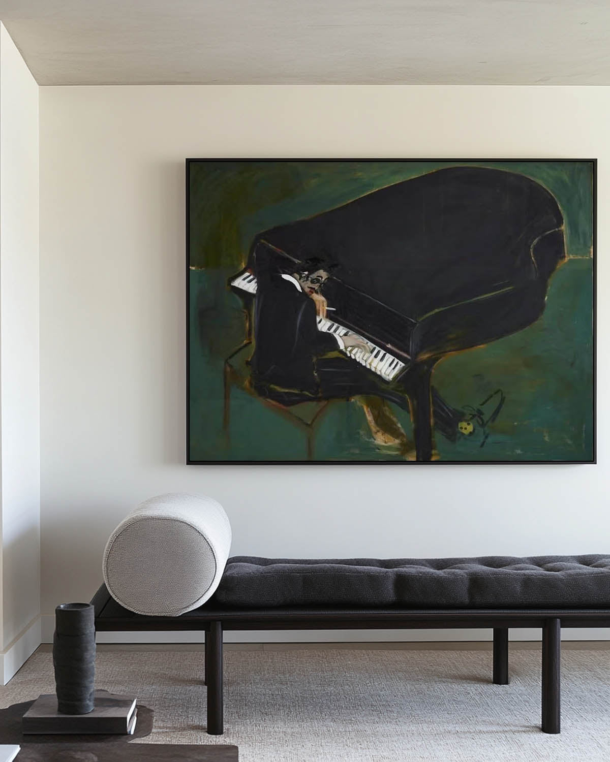 Large Modern Piano Oil Painting – Minimalist Wall Art for Living Room | ArtExplore